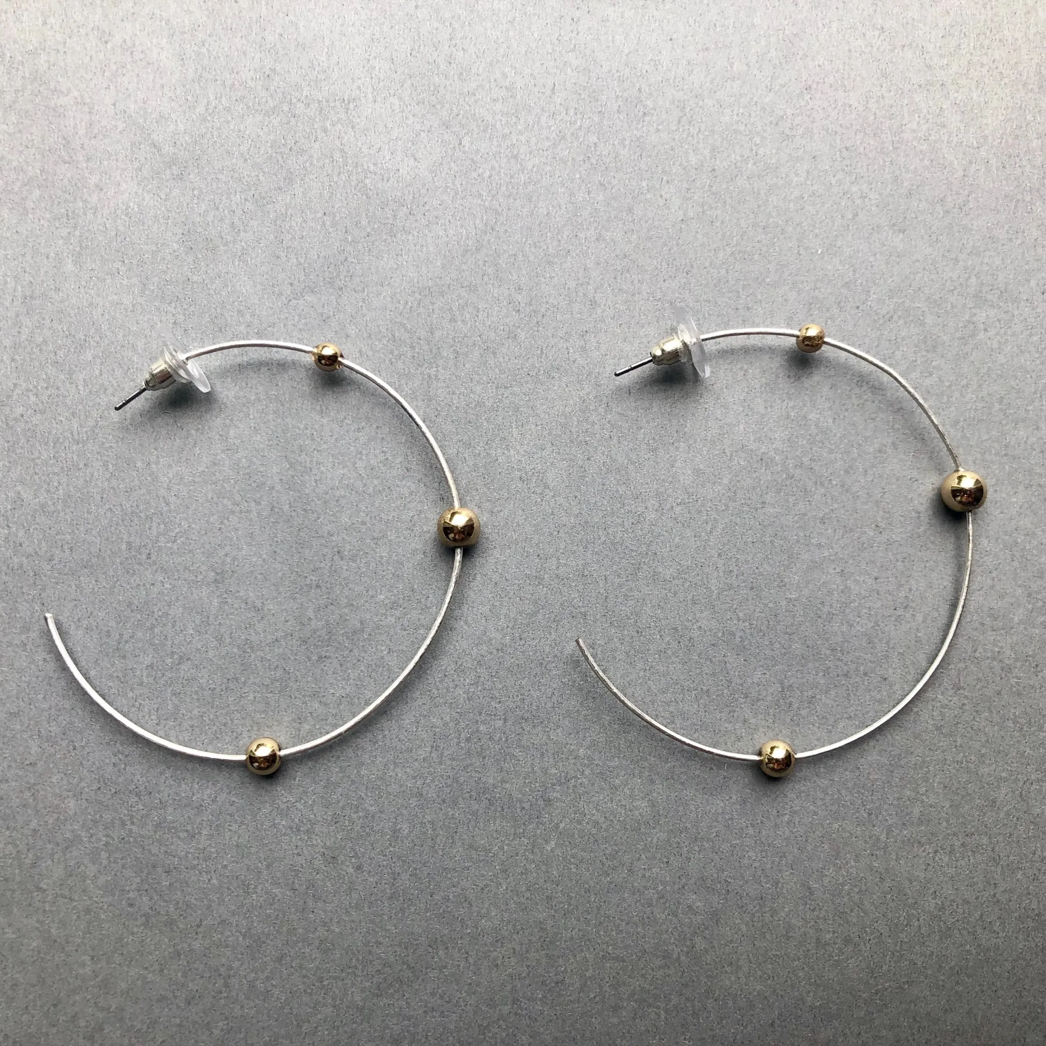 Multi Metallic Hoops-White Gold