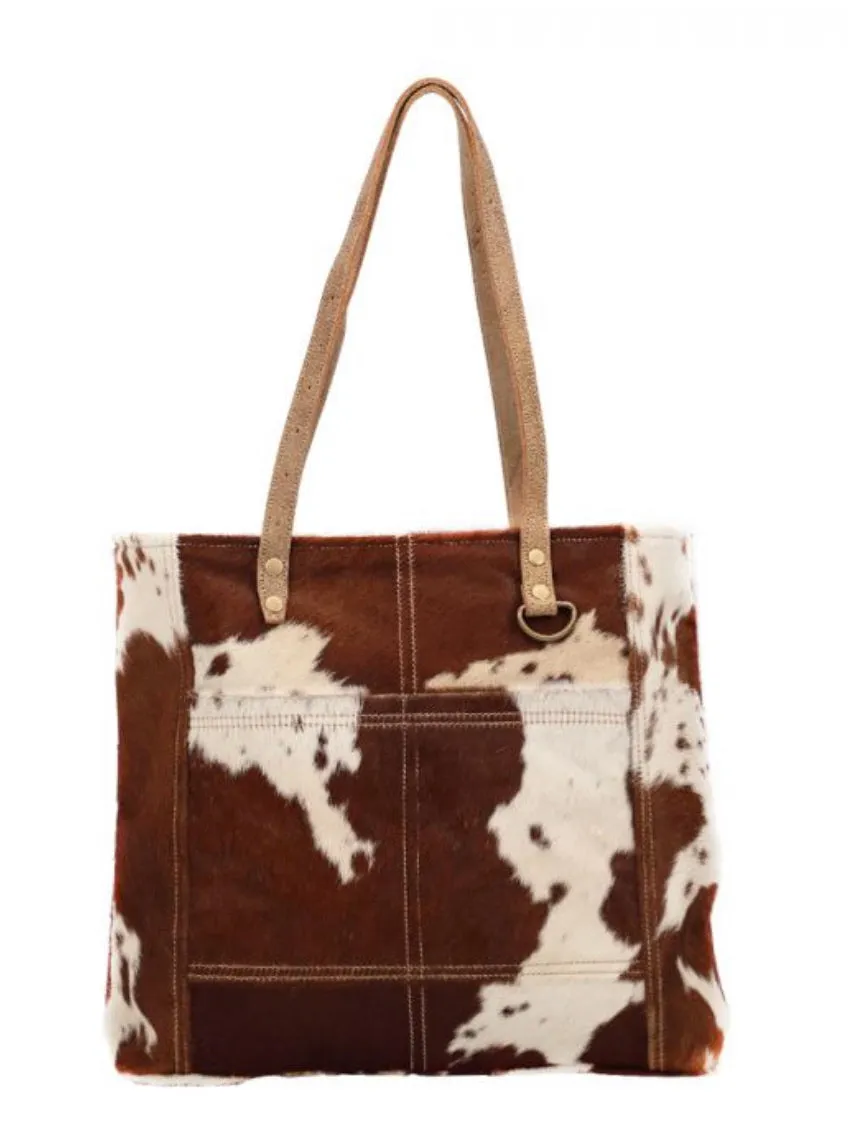 Myra Caramel Hairon Tote