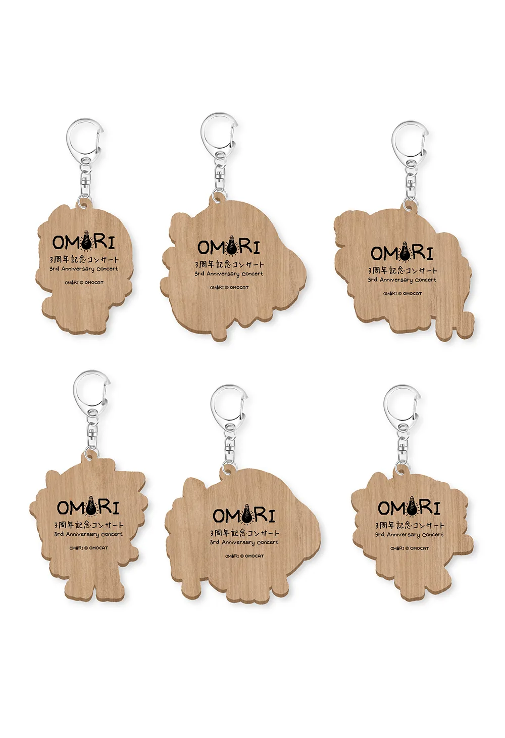 OMORI 3rd Anniversary Concert Wooden Keychains