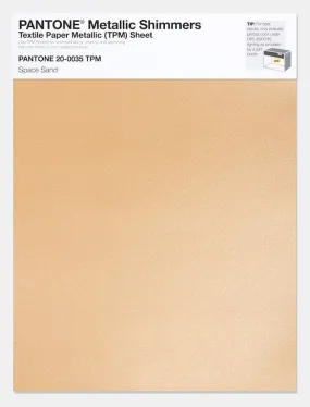 Pantone Metallic Shimmers Textile Paper Metallic (TPM) Sheet 20-0035 Space Sand