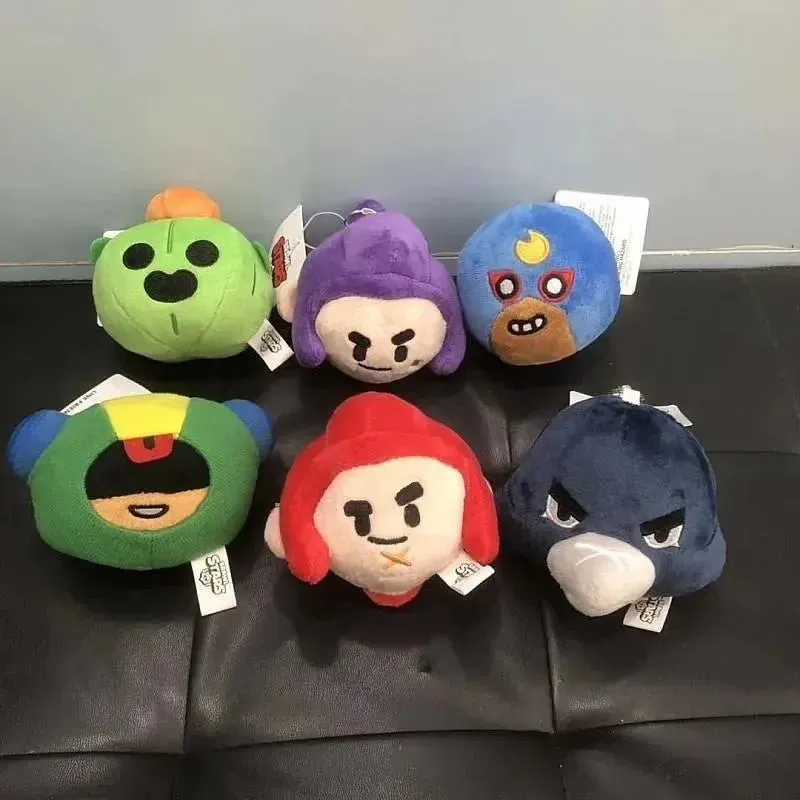 Plush and Keychains Brawl Game Leon Spikes Crow Shelly