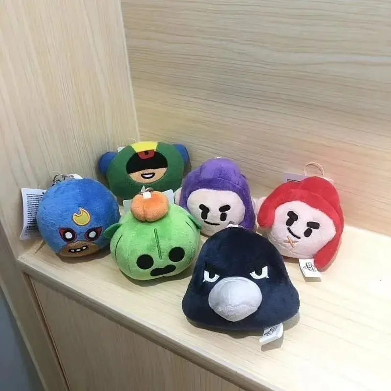 Plush and Keychains Brawl Game Leon Spikes Crow Shelly