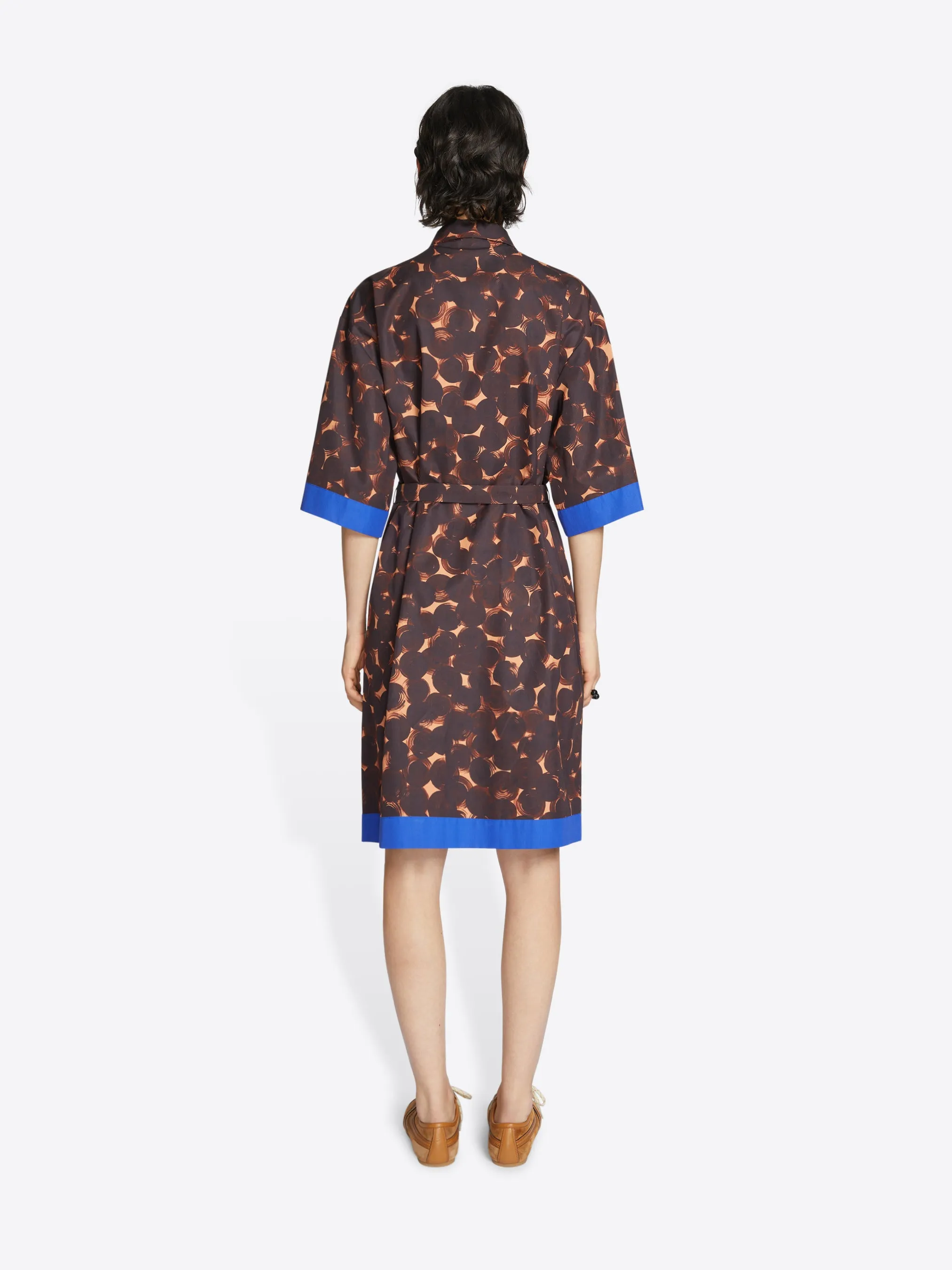 Printed shirt dress