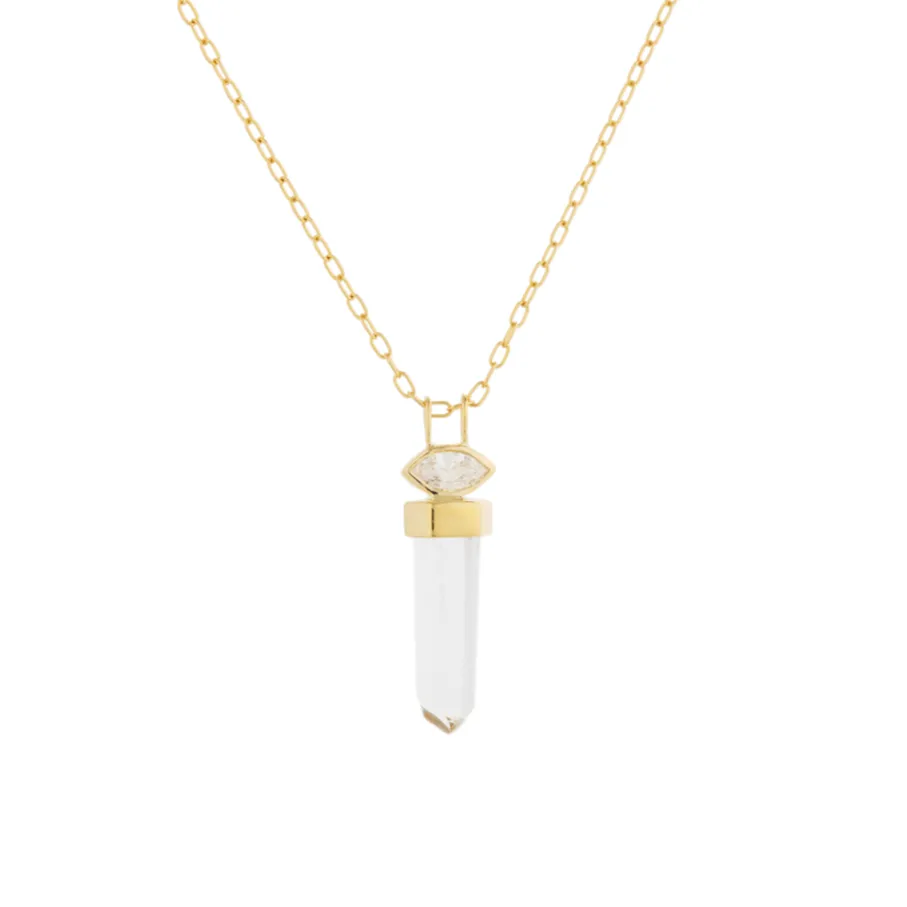 Quartz and Diamond Visions Necklace