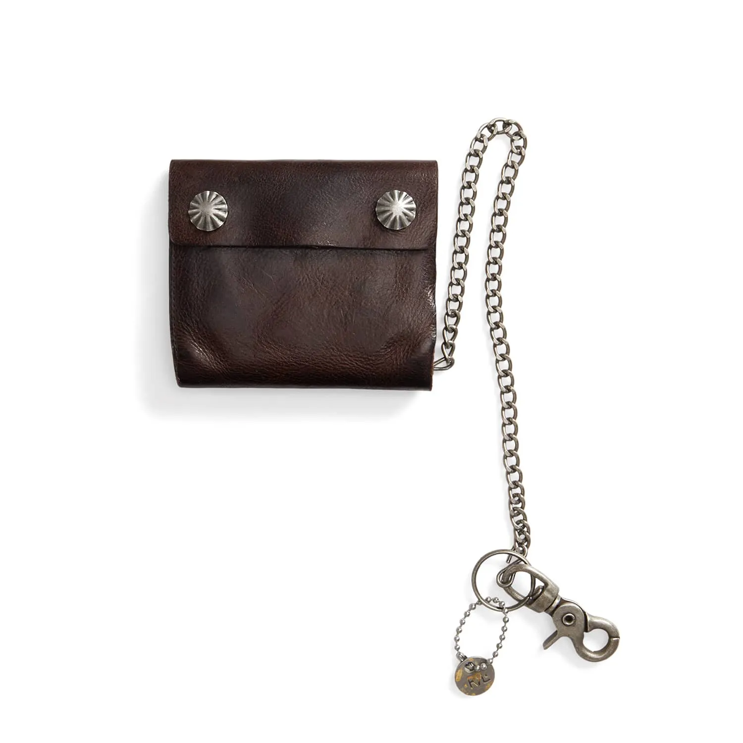 RRL Leather Chain Wallet Dark Brown