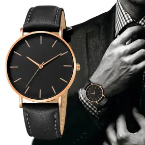 Simple Leather Men's Luxury Watches - Vegan leather - Imported