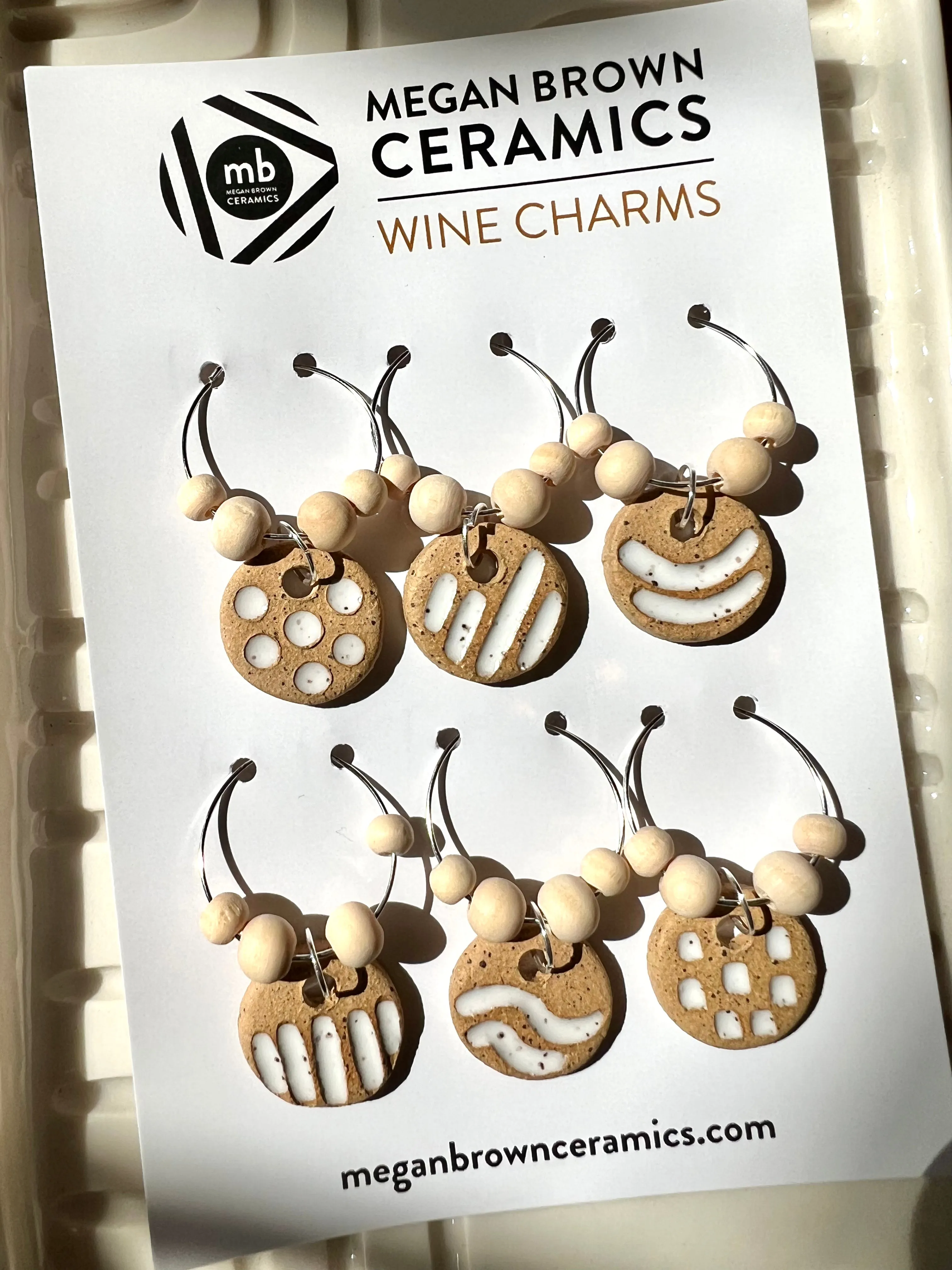 Speckled Wine Charms