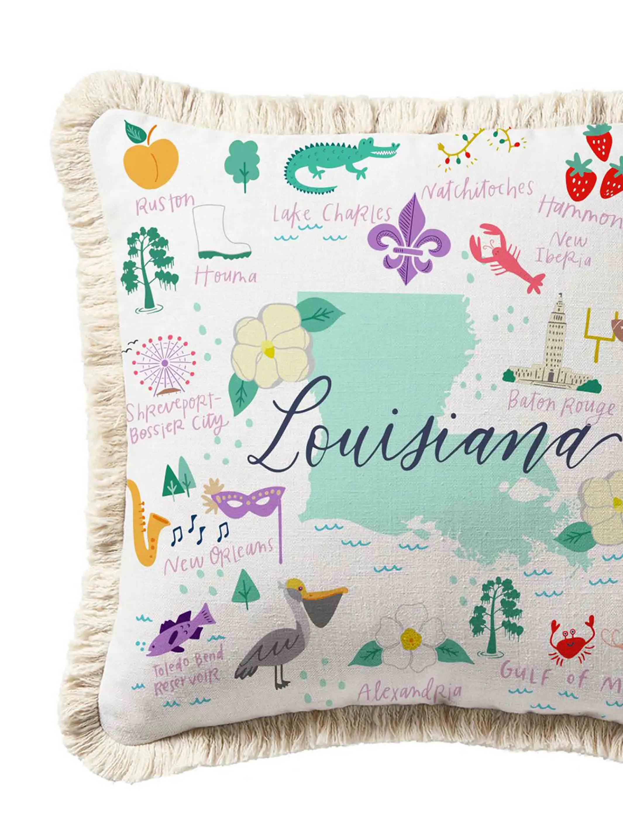 Square Pillow | Louisiana