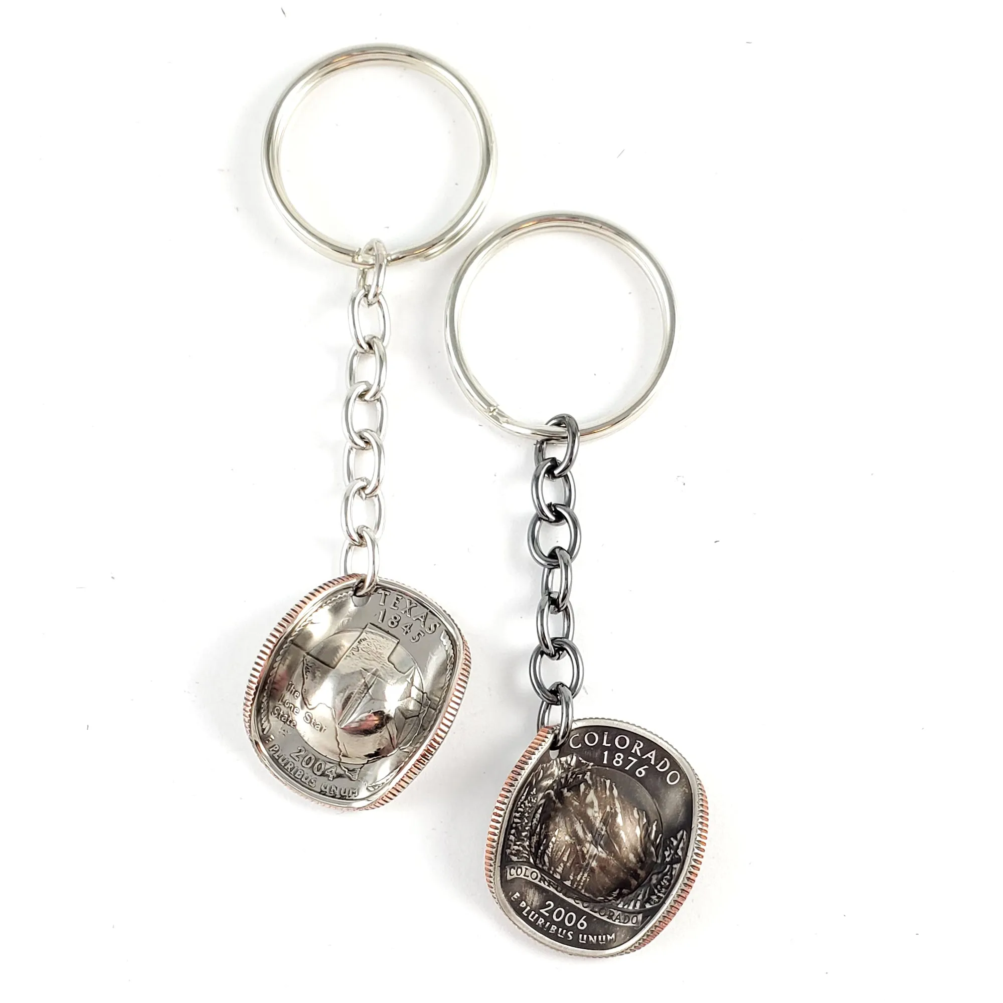 State Quarter Cowboy Hat Coin Keychain