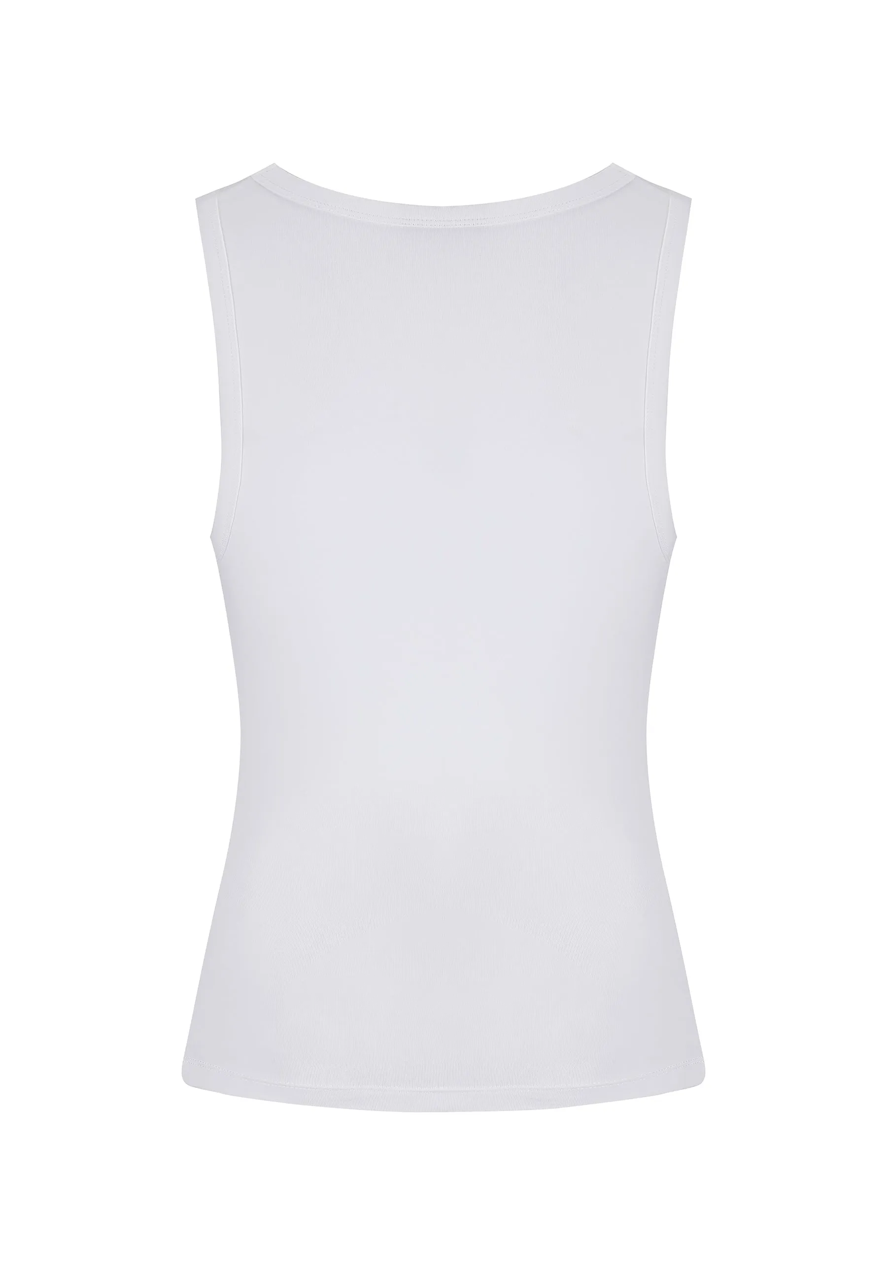 Womens New York City Diamante Cropped Vest - White